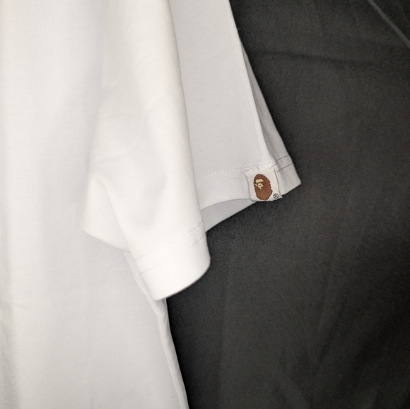 BAPE White and Blue Graphic T-Shirt - Picture 3 of 4